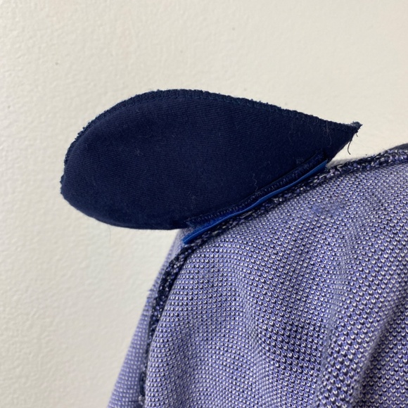 Vintage 80s Knit Cardigan Large Open Pappagallo Dark Blue Purple Beaded Paisley - Picture 9 of 9